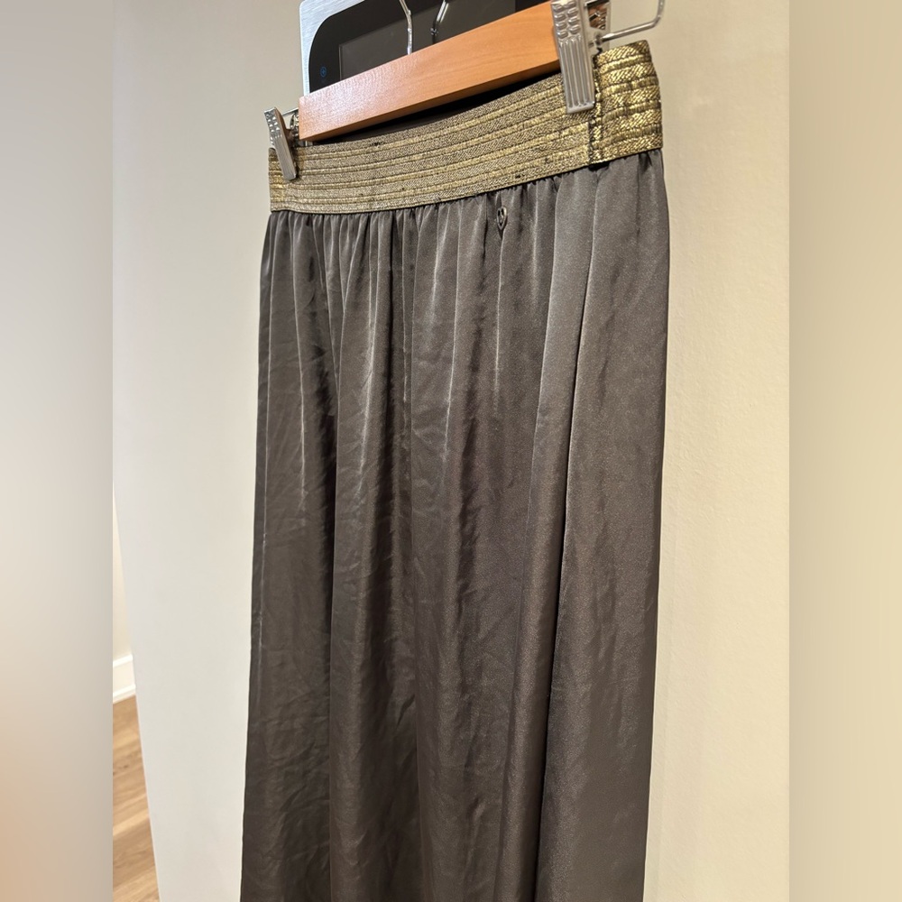 Elegant Maxi Skirt with Gold Accents